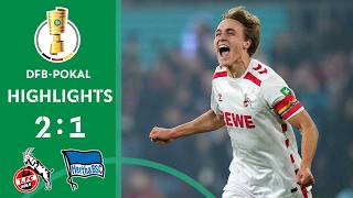 LastMinute PenaltyDrama  1 FC Köln vs Hertha BSC 21  Highlights  DFBPokal Round of 16 [upl. by Aibar]