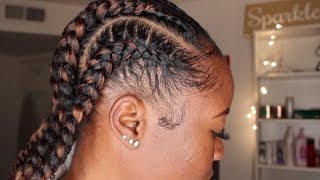 HOW TO DO FEED IN BRAIDS EASY DIY TUTORIAL [upl. by Alysoun]