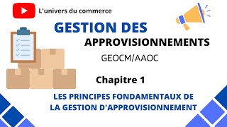 Approvisionnement chapitre 1 Les principes fondamentaux de la gestion de stock [upl. by Enilkcaj503]