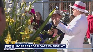 Rose Parade floats on display [upl. by Atsahc910]