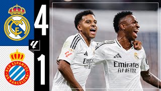 HIGHLIGHTS  Real Madrid 41 Espanyol  LaLiga 202425 [upl. by Rett811]