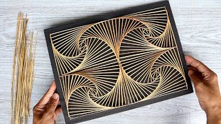 3D WALL ART FROM COCONUT LEAVES STICK  Stunning Wall Art Decor Ideas  Arts amp Crafts [upl. by Graner]