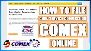 HOW TO FILE CSC COMEX ONLINE  CIVIL SERVICE EXAMINATION [upl. by Slocum]