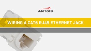 ANTSIG  How to Wire a CAT6 RJ45 Ethernet Jack [upl. by Belanger]