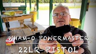 Whamo powermaster 22lr single shot pistol first shots at the range Super rare [upl. by Suedaht]