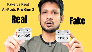 Real vs Fake AirPods Pro Gen 2  AirPods Pro 2 Original vs Fake Hindi  Perfect Clone  buyer beware [upl. by Furlani]