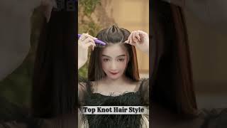 How to Make Top Knot Hair Style hairstyle shorts ytshorts trending viral [upl. by Nived]