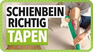 Schienbein Tapen Anleitung  Kinesiologie Tape Anleitung für das Schienbein  Netztherapeuten [upl. by Starbuck954]