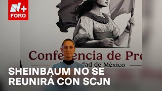 “No me voy a reunir” Sheinbaum deja claro que no acudirá a la SCJN  A las Tres [upl. by Leahkim]