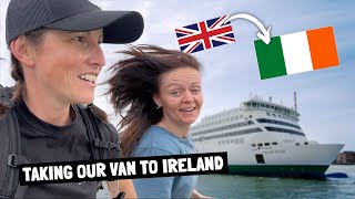 Our campervan road trip in IRELAND begins  ferry from UK to Ireland 🇮🇪 [upl. by Graehme]