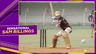 Sam Billings super shots in the nets  Knights In Action  KKR IPL 2022 [upl. by Maximilian]