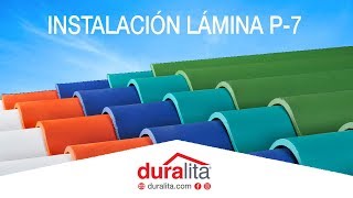 Instalación de Lámina P7  DURALITA®  wwwduralitacom [upl. by Josefina404]