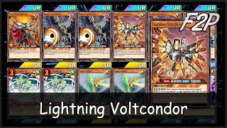 LIGHTNING VOLTCONDOR Rush Duel  F2PP2W Deck Analysis amp Testing YuGiOh Duel Links [upl. by Oicram251]