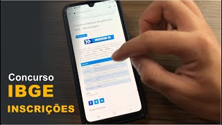 Como fazer a inscrição concurso IBGE  Censo [upl. by Oemac]