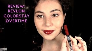 REVIEW Revlon Colorstay Overtime Lip Colors [upl. by Ynattib]