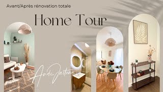 HOME TOUR  AvantAprès TRAVAUX  Une Rénovation Totale Moderne dans un style Organique [upl. by Muryh]