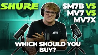 Shure SM7B vs MV7 vs MV7X  Which Should YOU Buy [upl. by Enelkcaj484]