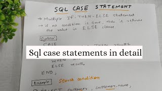 CASE STATEMENT IN SQL WITH 3 EXAMPLES  SQL TUTORIAL FOR BEGINNERS [upl. by Llenoj895]