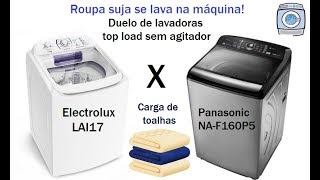 Duelo Lavadoras Electrolux LAI17 X Panasonic NAF160P5  Carga de toalhas [upl. by Williams1]