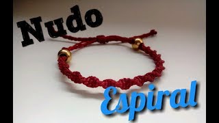 DIY PULSERA NUDO ESPIRAL MACRAME  DIYINSPIRATION [upl. by Ikkaj]