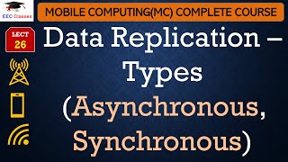 L26 Data Replication  TypesAsynchronous Synchronous  Mobile Computing Lectures in Hindi [upl. by Aleirbag533]