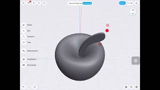 How to create 3d apple in Shapr 3d  shapr3d  cad [upl. by Dleifrag]