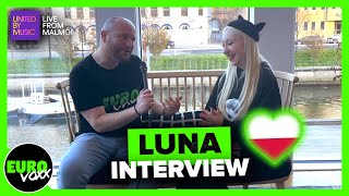 🇵🇱 POLAND EUROVISION 2024 LUNA  The Tower INTERVIEW  Live from Malmö [upl. by Llerol586]