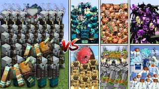 MINECRAFT RAID vs ALL BIOMES ARMY in Minecraft Mob Battle [upl. by Edea766]