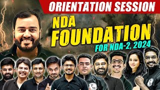 NDA Foundation For NDA  2 2024 Batch Orientation Session [upl. by Yenruoj]