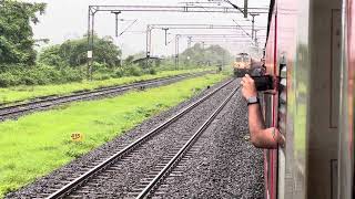 Food Queen Express crossing each other at Anjani station [upl. by Ociral]