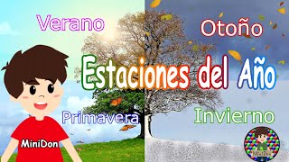 Las estaciones del año para niños Video Educativo Primavera verano otoño e invierno ¿qué son [upl. by Anelleh]