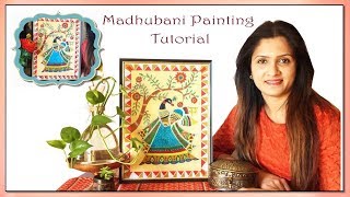 MadhubaniMithila painting  Madhubani art  Madhubani drawing [upl. by Resa]