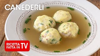 CANEDERLI IN BRODO di Benedetta Rossi  Ricetta TV Fatto in Casa per Voi [upl. by Eita]