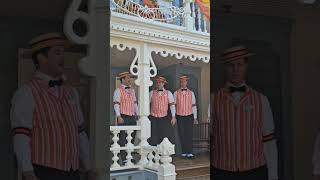 Dapper Dans on Mainstreet disneyland disney 2024 dapperdans music singing mainstreet [upl. by Nalliuq]