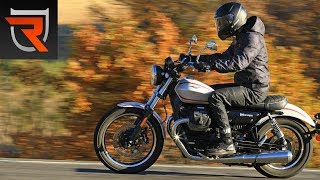 2017 Moto Guzzi V9 Roamer First Test Review Video  Riders Domain [upl. by Jaf46]