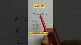 MATEMATIKA DASAR MASIH INGAT❓❓❓❗math matematika matematikadasar teslogika mathtes [upl. by Wendel]