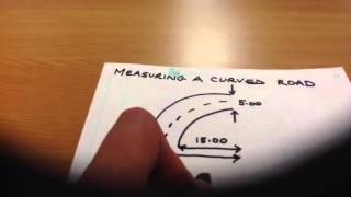 Curved road measurement [upl. by Ailhat]