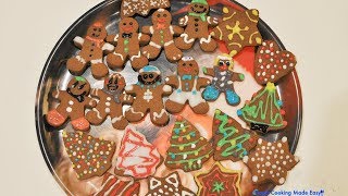 Gingerbread Men Christmas Cookies  Μπισκότα Χριστουγεννιάτικα με Τζίντζερ [upl. by Naerad]