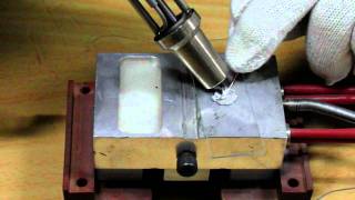 Soldering copper wire on Glass by using Ultrasonic Soldering Iron [upl. by Naerad]