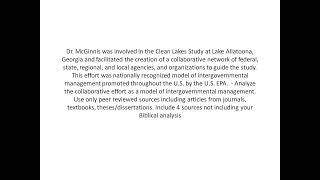 Dr McGinnis was involved in the Clean Lakes Study at Lake Allatoona Georgia [upl. by Annaor]