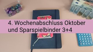 4 Wochenabschluss Oktober 👛 und Sparspielbinder 34 🏦🎲 [upl. by Steward]