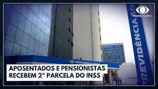 Aposentados e pensionistas recebem 2ª parcela do INSS  Jornal da Band [upl. by Ellehcam]