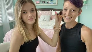 ASMR Doing My Moms Makeup 💄 soft spoken [upl. by Ydualc]