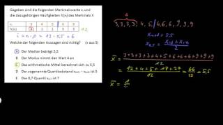 Quantile 4 neu  Lagemaße  Häufigkeitstabelle und gewogenes arithmetisches Mittel [upl. by Irrej]