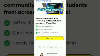 Earn Rs30K to 60Kmo Parttime Online Teaching Job  Work from home job teachingjobs wfh shorts [upl. by Aihsemak750]