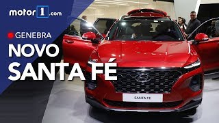 Novo Hyundai Santa Fe 2019  Direto do Salão de Genebra [upl. by Arotahs]