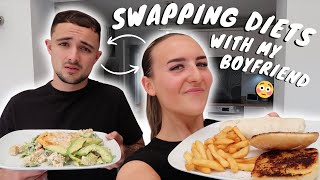 I SWAPPED DIETS WITH MY BOYFRIEND FOR 24 HOURS😳 [upl. by Harman]