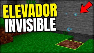 🚀 ASCENSOR INVISIBLE en Minecraft Bedrock 121 🚪✨ [upl. by Yentirb67]