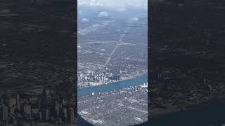 Detroit Michigan and Windsor Ontario from the air October 2024 [upl. by Elton]