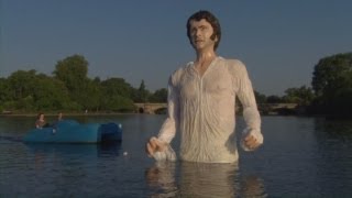 Giant Colin Firth as Mr Darcy floats on the Serpentine [upl. by Akiehsat]